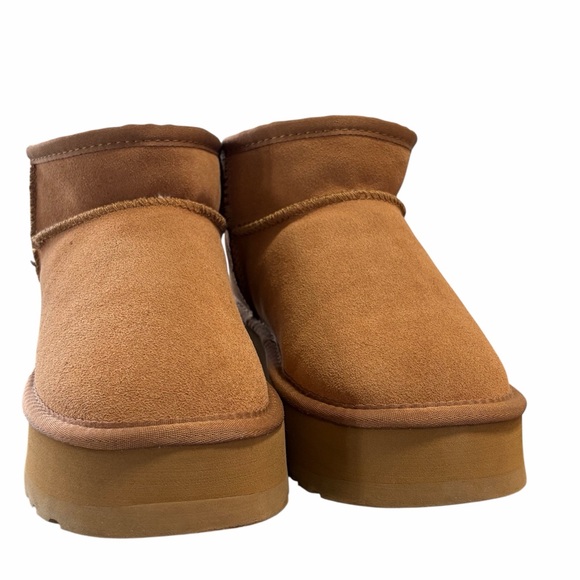 UGG Women’s Classic Ultra Mini Platform Winter Boot - Chestnut - New - 39 - Picture 3 of 9